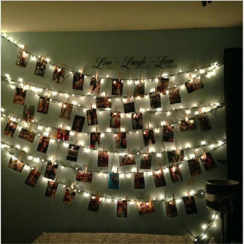LED Photo Clip String Fairy Lights – Decorative Wall Light for Bedroom, Wedding, Party & Christmas Décor