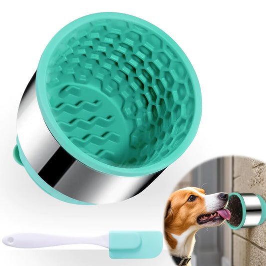 2-in-1 Dog Lick Mat & Slow-Feeder Bowl – Easy-Clean Silicone with Non-Slip Suction