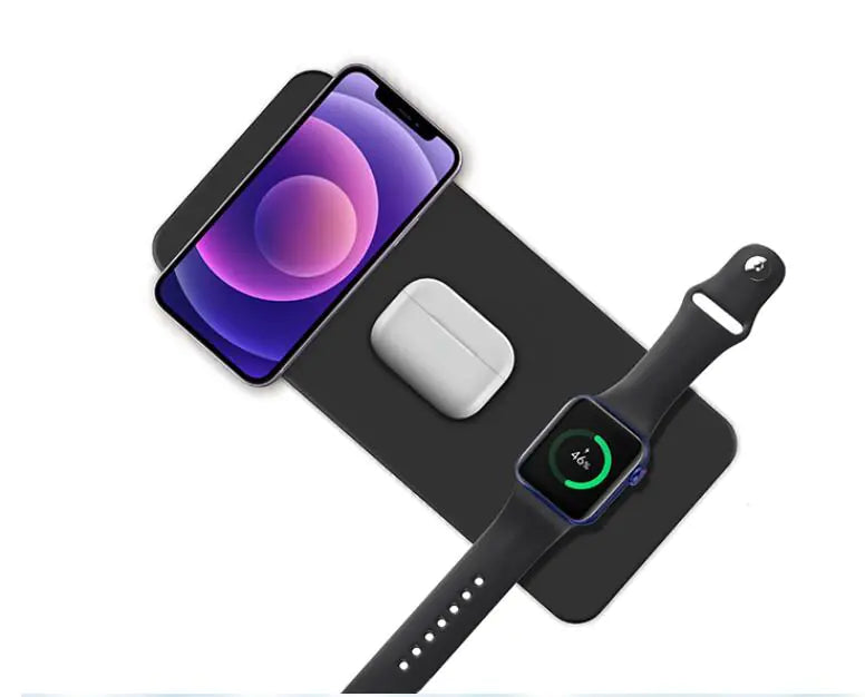 15W 3-in-1 MagSafe-Style Fast Wireless Charger for iPhone + Apple Watch + AirPods