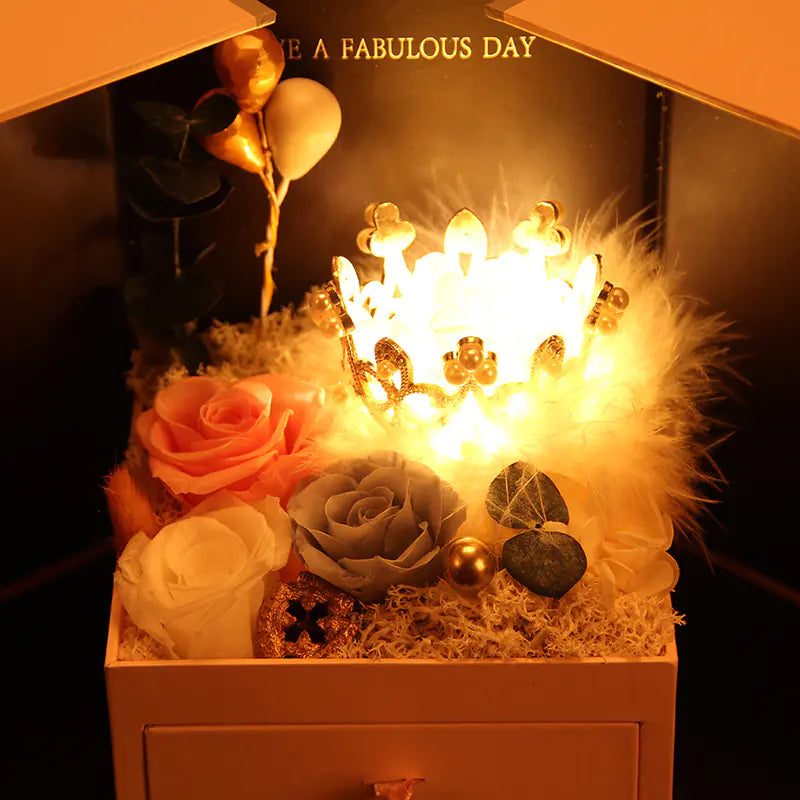 Double Door Preserved Flower Box – Creative Christmas Gift