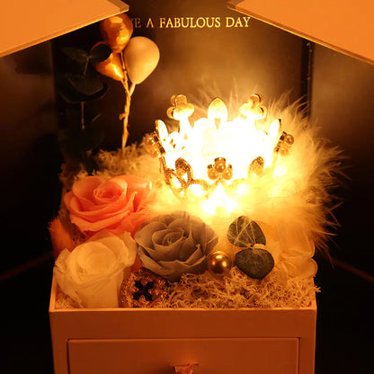 Double Door Preserved Flower Box – Creative Christmas Gift