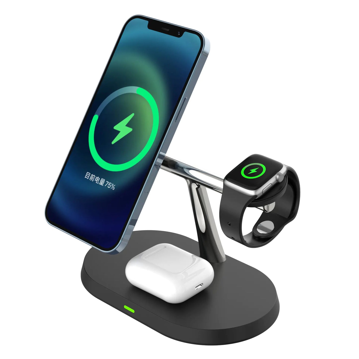 3-in-1 Wireless Charging Dock – Fast Charging Stand for Phone, Watch & Earbuds