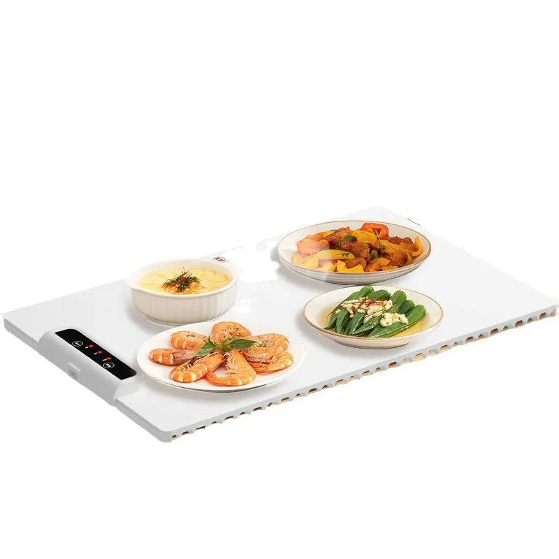 Smart Foldable Food Heating Mat – Quick Warm Silicone Plate (5 Temp Levels)