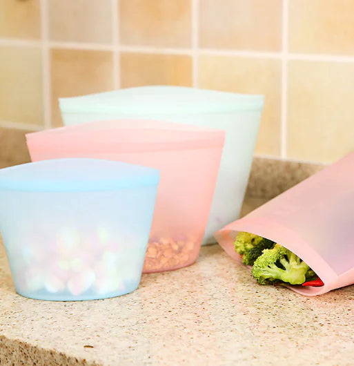 Reusable Silicone Vacuum Food Storage Bag 1000 ml – Leakproof, Freezer & Microwave Safe