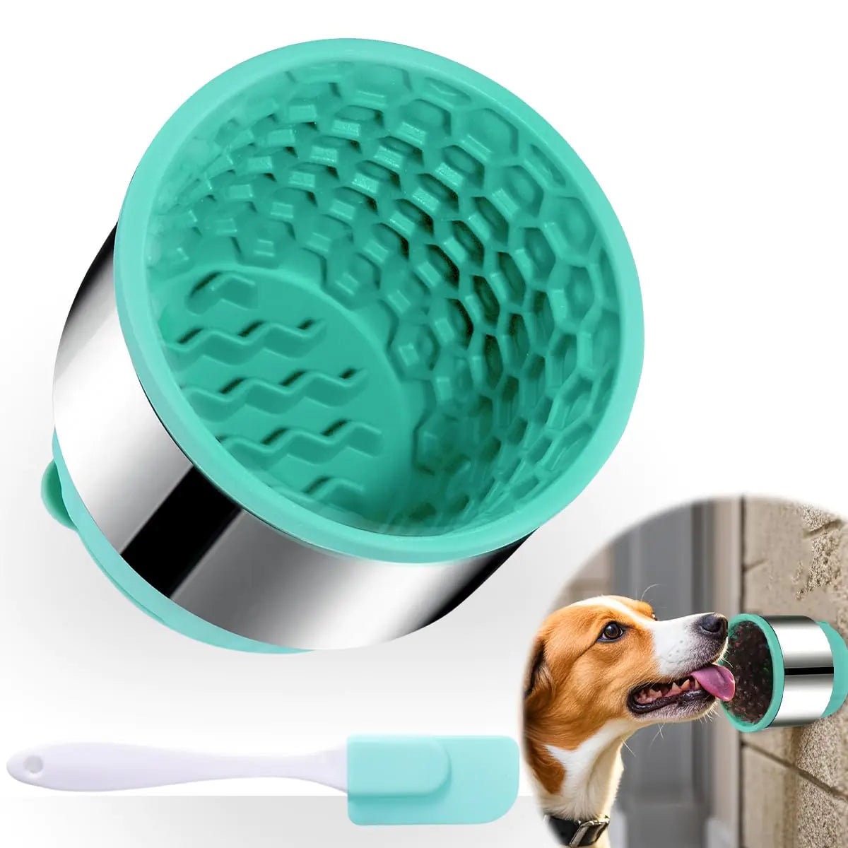 2-in-1 Dog Lick Mat & Slow-Feeder Bowl – Easy-Clean Silicone with Non-Slip Suction